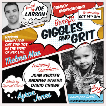 Comedian Joe Larson Hosts First Annual “Giggles and Grit” Benefit